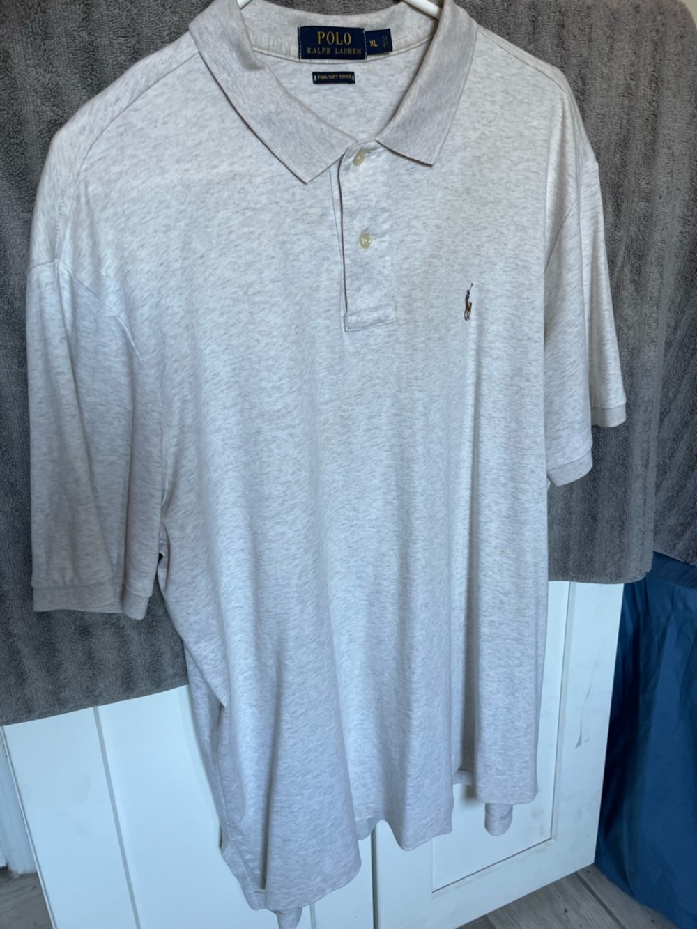 Polo by Ralph Lauren Men's Polo Shirt - Heather Light Gray